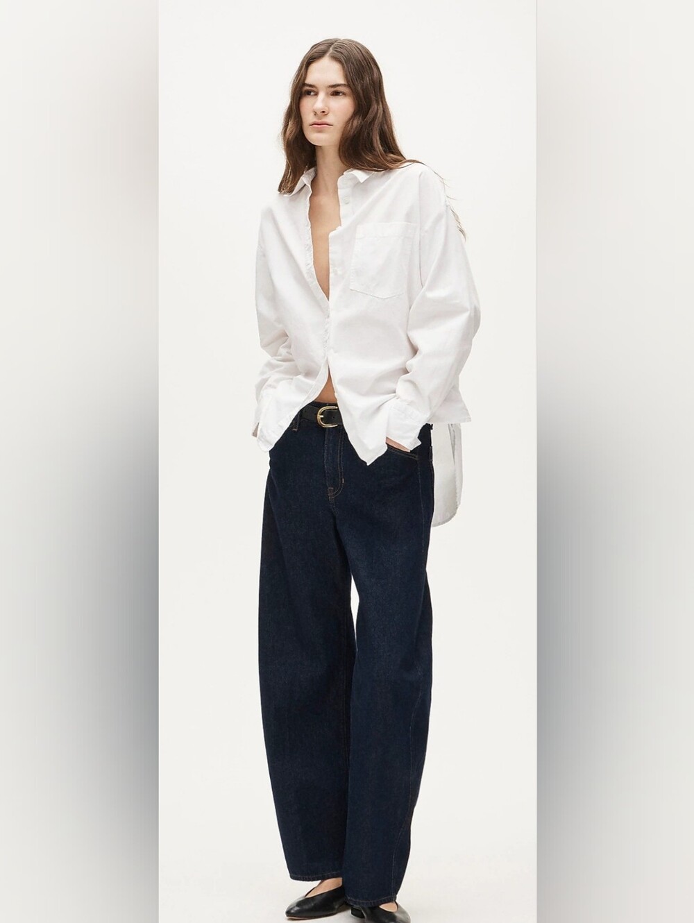 J.Crew Étienne Oversized Button-Up Shirt in Lightweight Oxford – White NWT